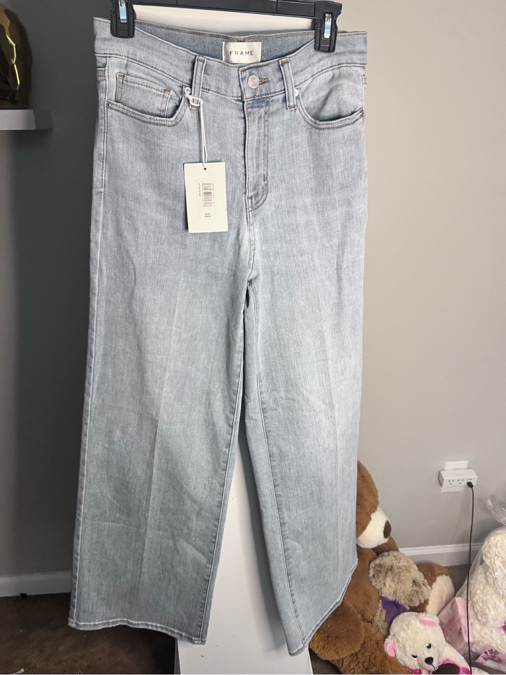 FRAME The High Rise Wide Jeans Size 29 NWT Temper Light Wash Wide Leg Denim - Picture 8 of 11